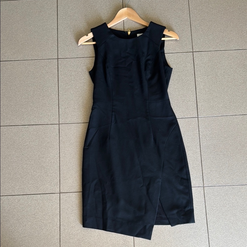 Milly Black Asymmetrical Sheath Dress